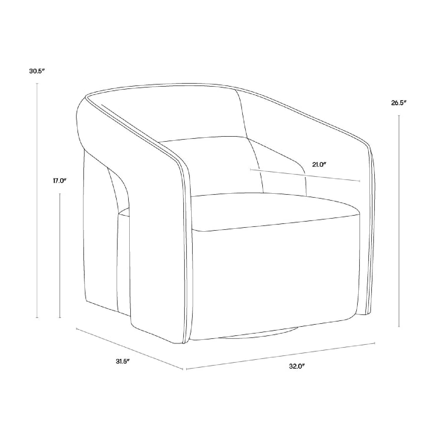 Luxury Fabric Swivel Accent Chair Modern Italian Style for Villa