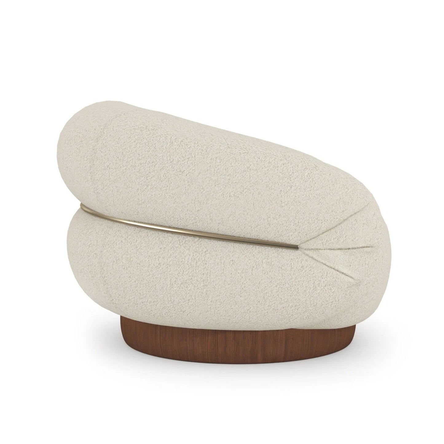 Luxury Fabric Swivel Accent Chair Modern Italian Style for Villa