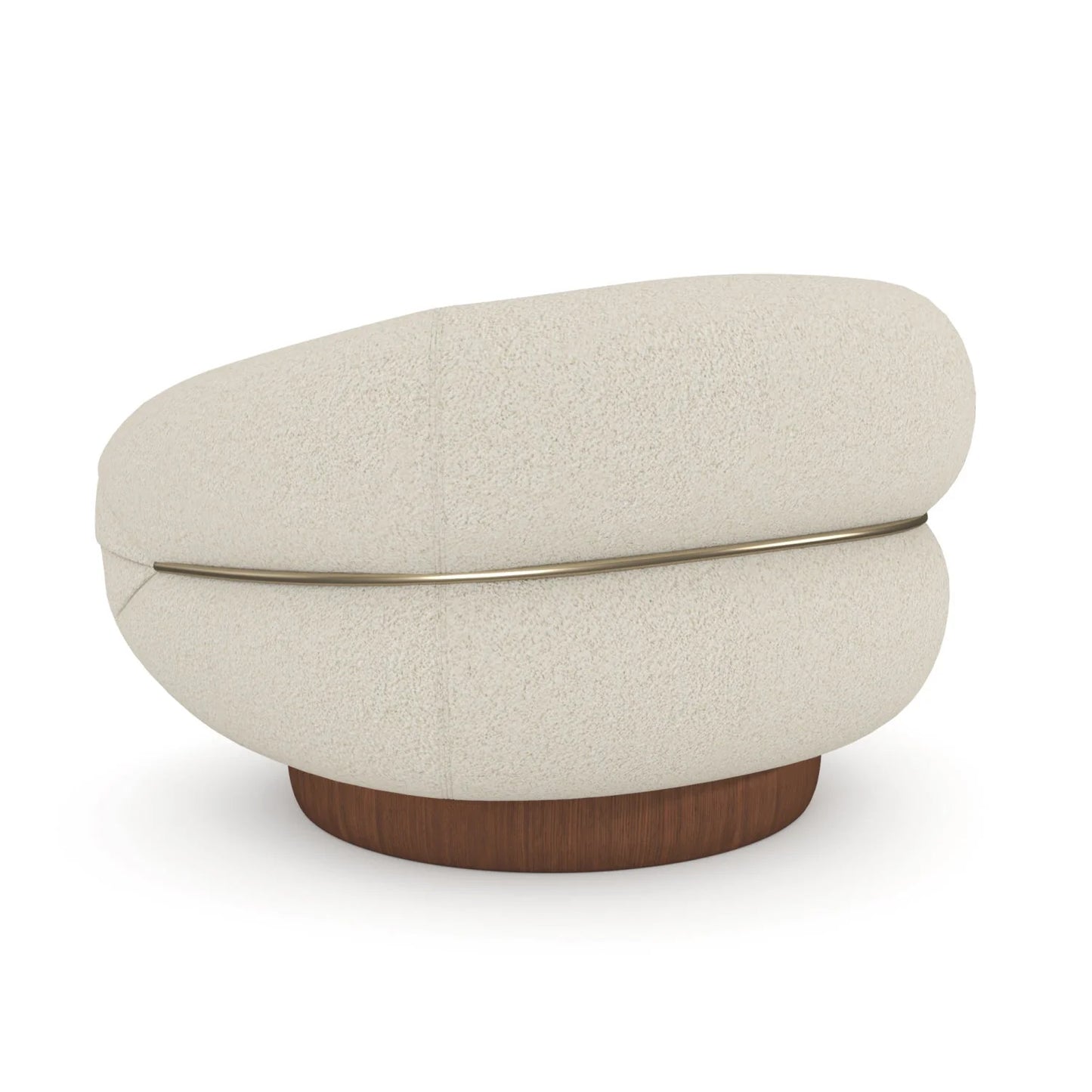 Luxury Fabric Swivel Accent Chair Modern Italian Style for Villa