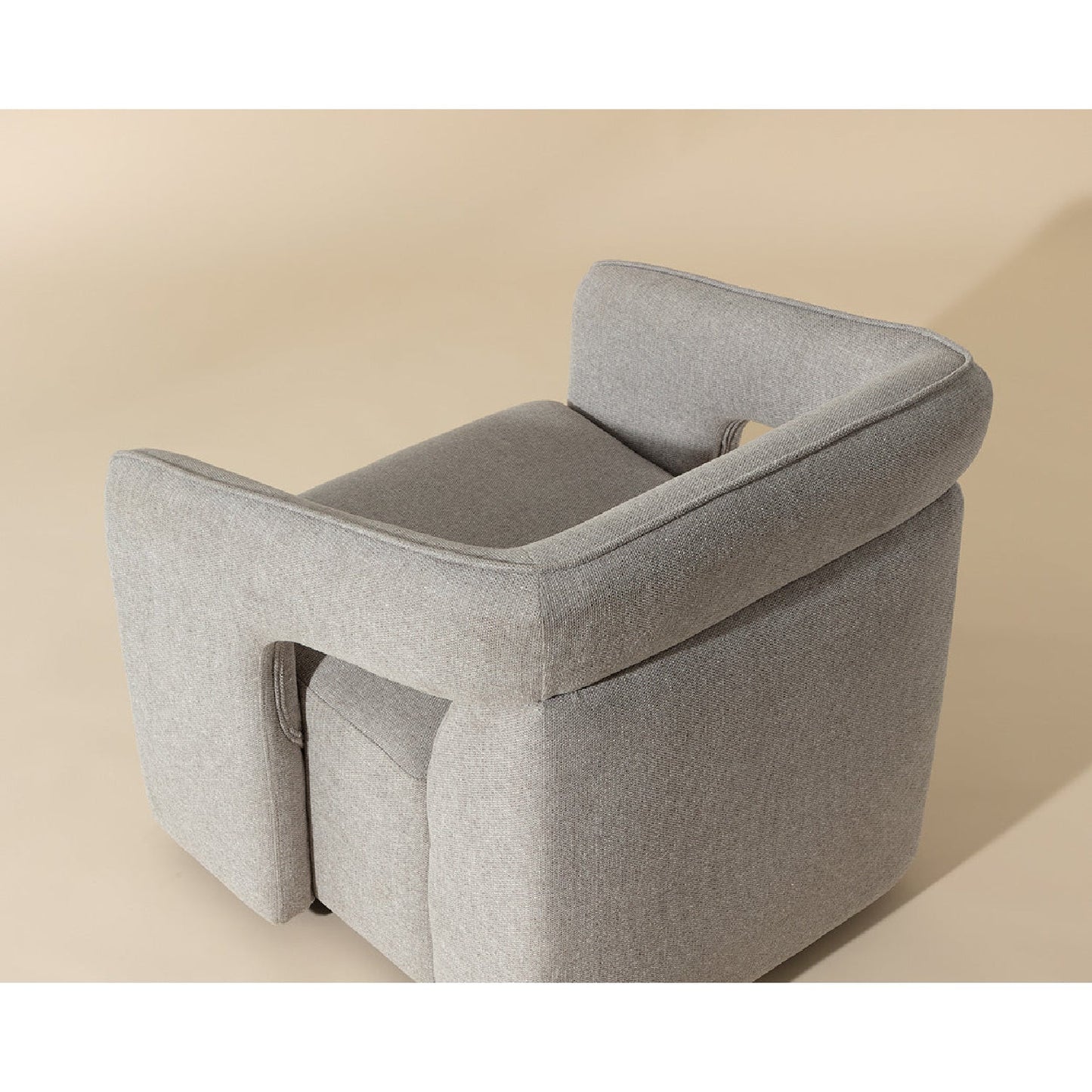 Luxury Fabric Swivel Accent Chair Modern Italian Style for Villa
