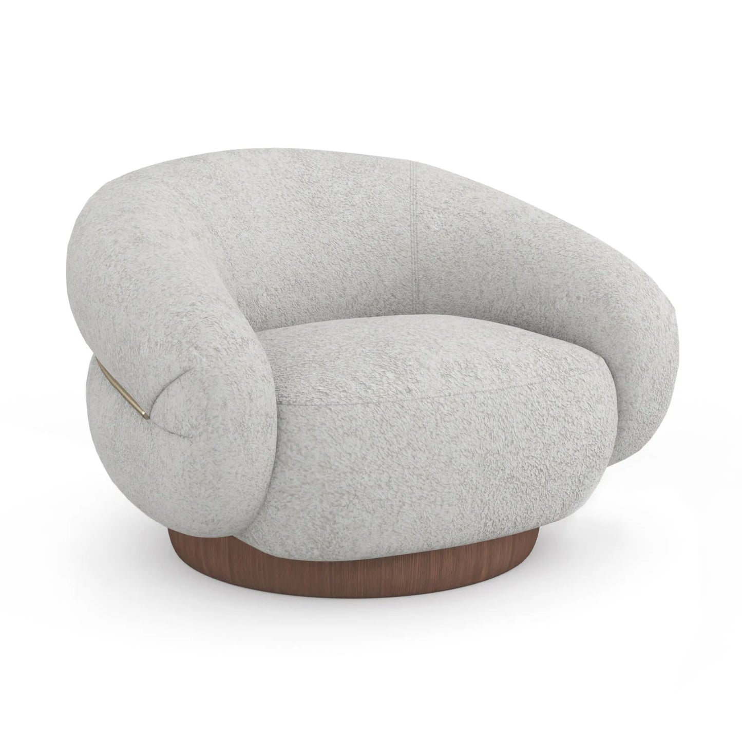 Luxury Fabric Swivel Accent Chair Modern Italian Style for Villa