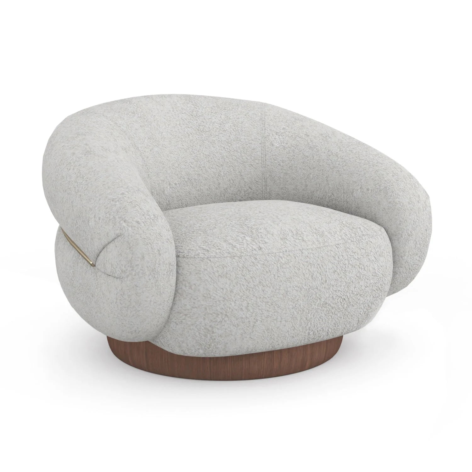 Luxury Fabric Swivel Accent Chair Modern Italian Style for Villa