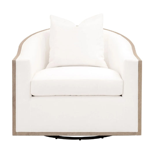 Luxury Fabric Swivel Lounge Chair Modern Italian Style for Villa