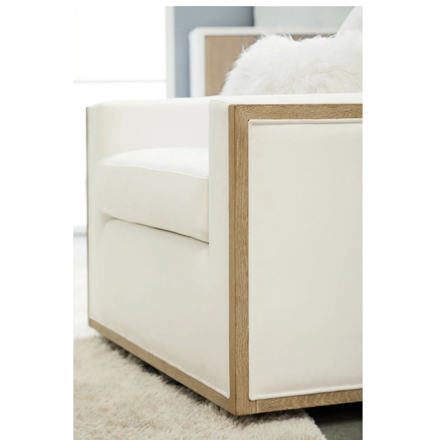 Luxury Fabric Swivel Lounge Chair Modern Italian Style for Villa