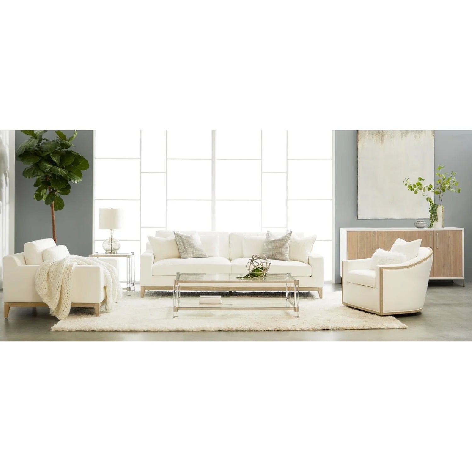 Luxury Fabric Swivel Lounge Chair Modern Italian Style for Villa