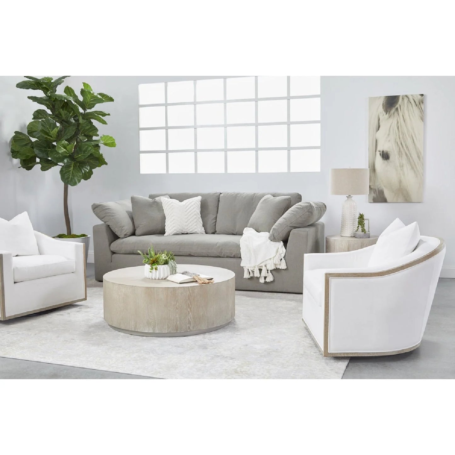 Luxury Fabric Swivel Lounge Chair Modern Italian Style for Villa