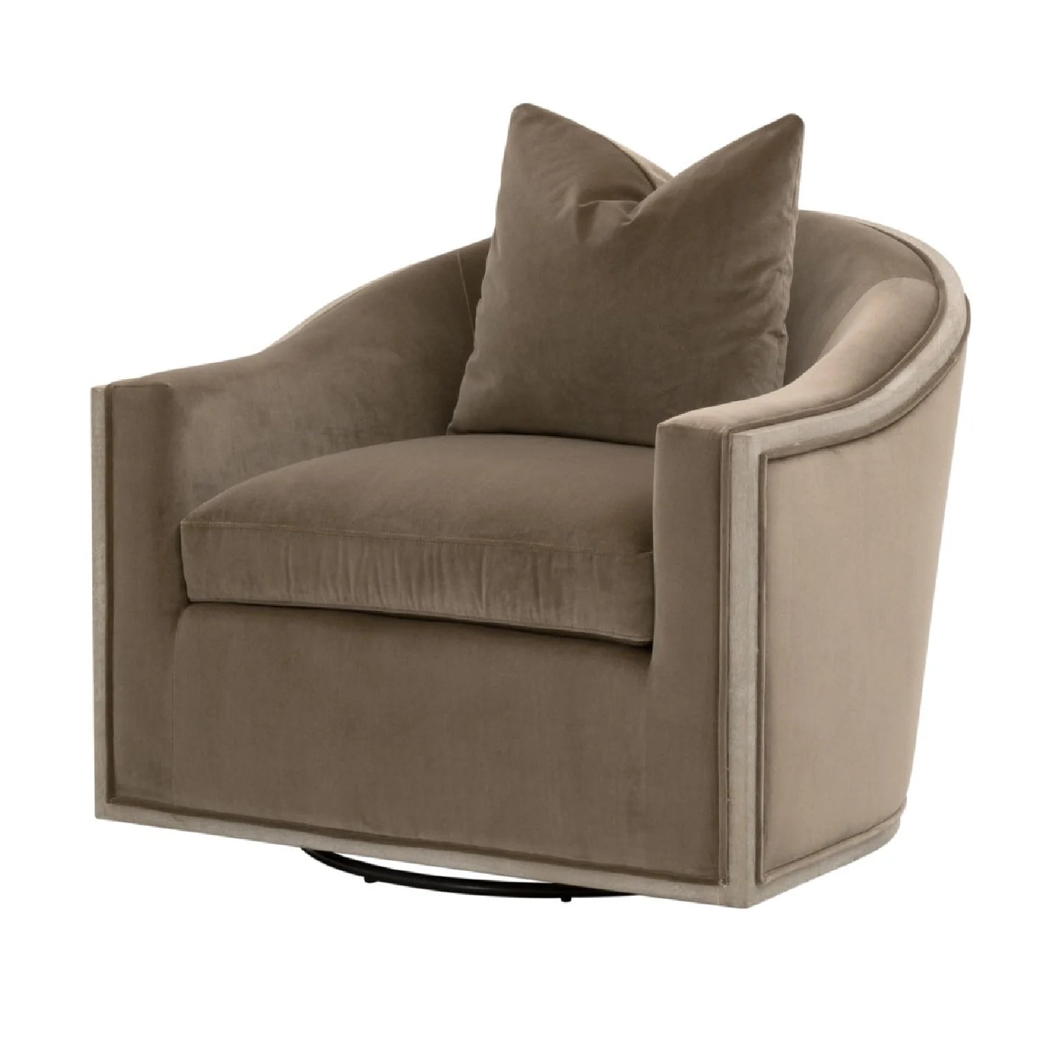 Luxury Fabric Swivel Lounge Chair Modern Italian Style for Villa