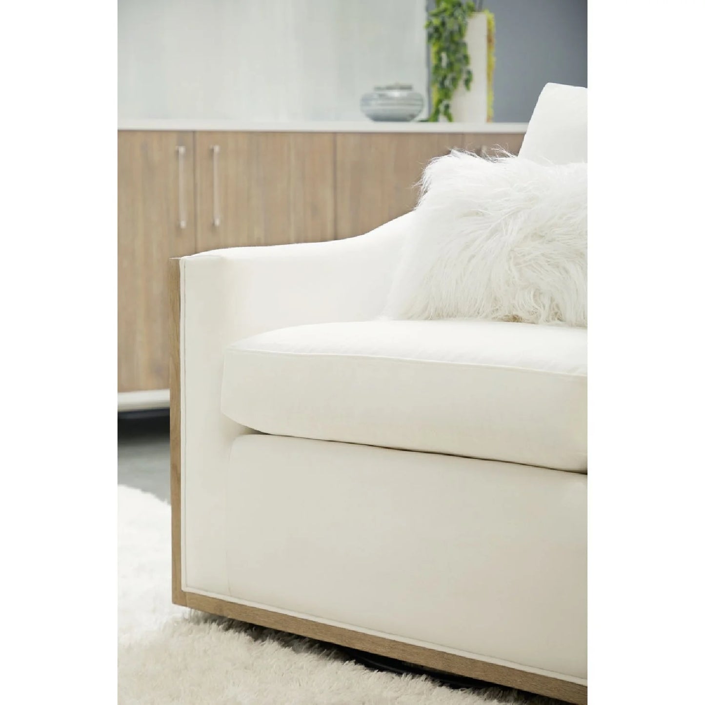 Luxury Fabric Swivel Lounge Chair Modern Italian Style for Villa