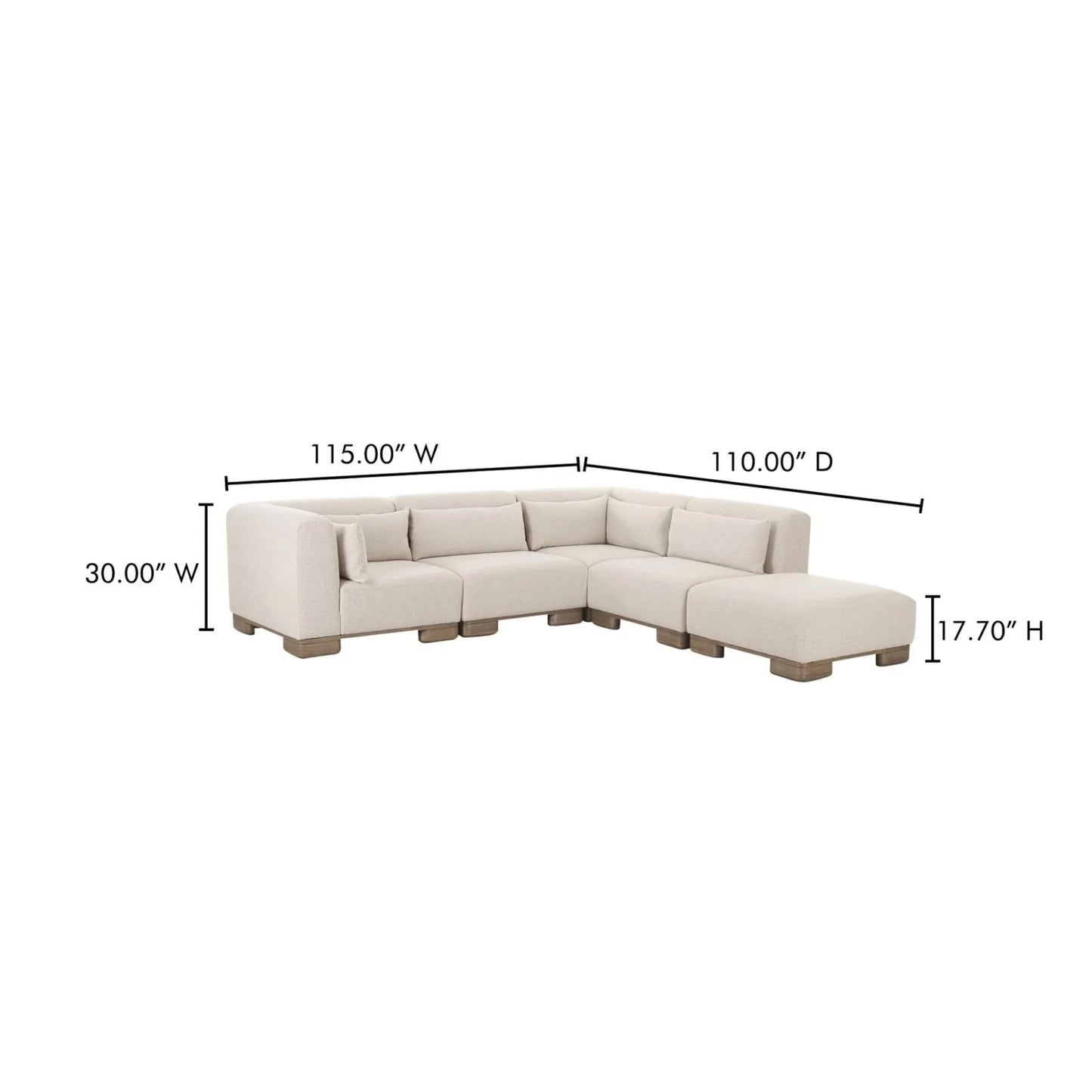 Luxury Fabric Upholstered Modular Sofa Modern Italian Style for Villa