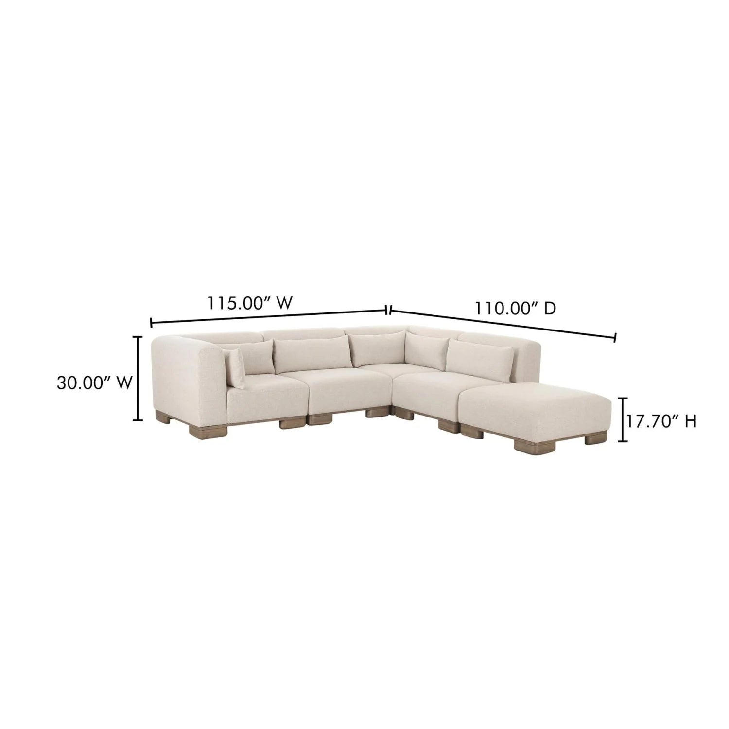 Luxury Fabric Upholstered Modular Sofa Modern Italian Style for Villa