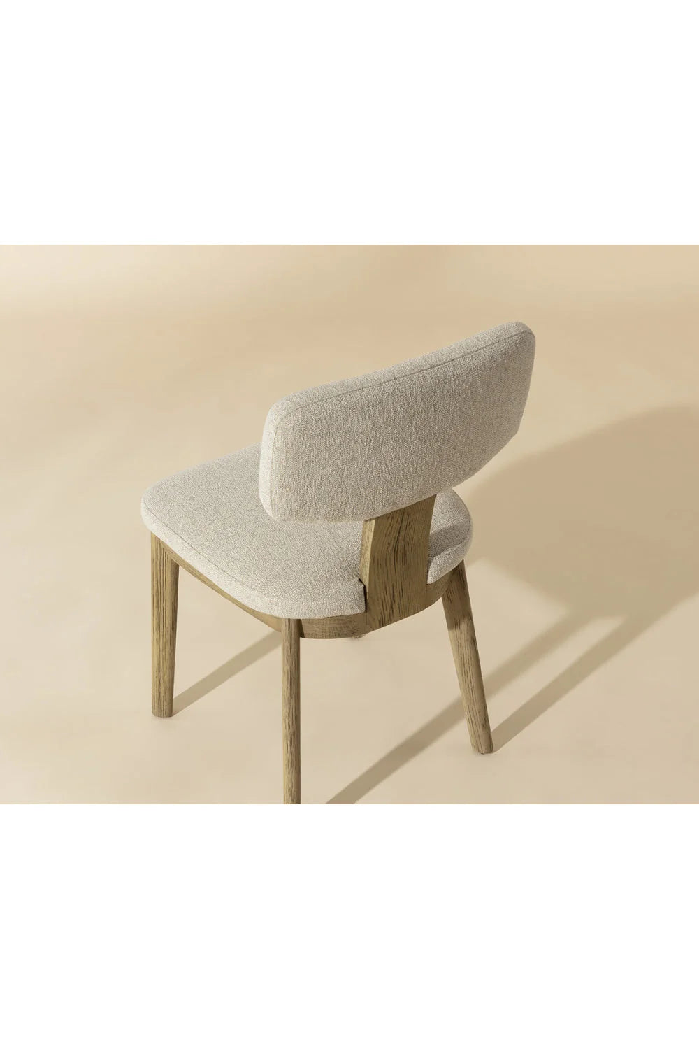 Luxury Fabric Upholstered Oak Dining Chairs European Style for Villa