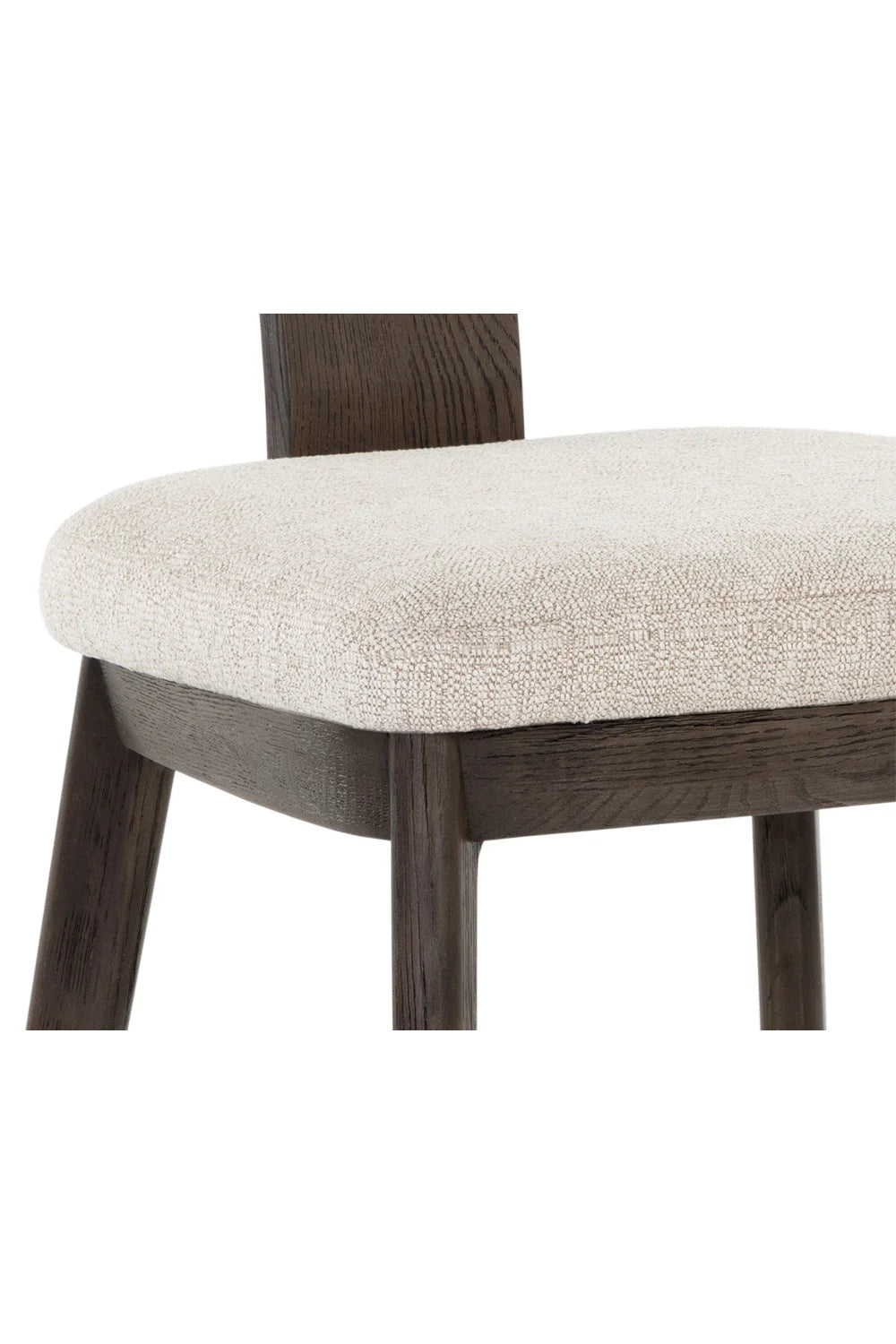 Luxury Fabric Upholstered Oak Dining Chairs European Style for Villa