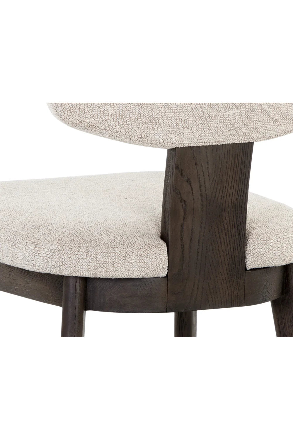 Luxury Fabric Upholstered Oak Dining Chairs European Style for Villa