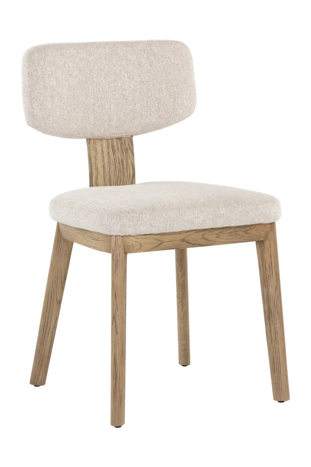 Luxury Fabric Upholstered Oak Dining Chairs European Style for Villa