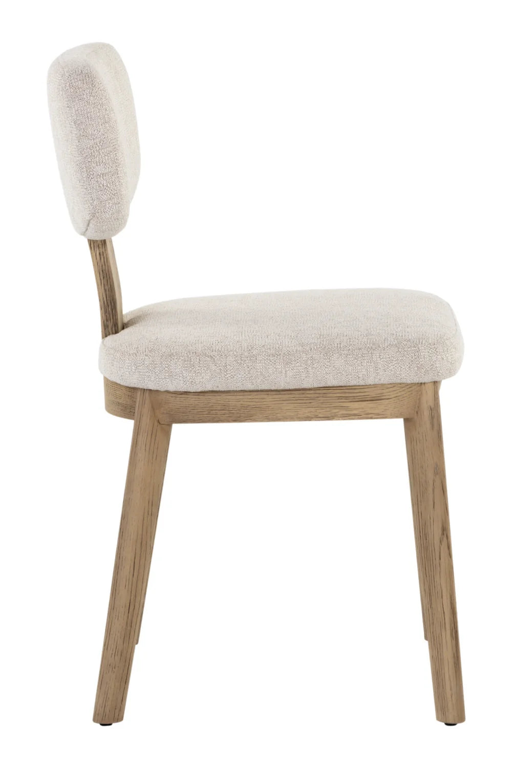 Luxury Fabric Upholstered Oak Dining Chairs European Style for Villa