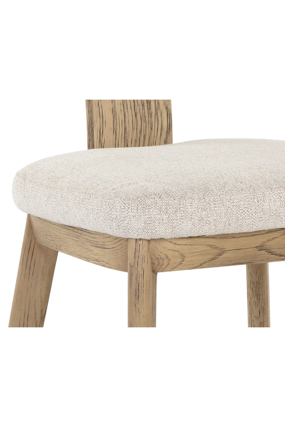 Luxury Fabric Upholstered Oak Dining Chairs European Style for Villa