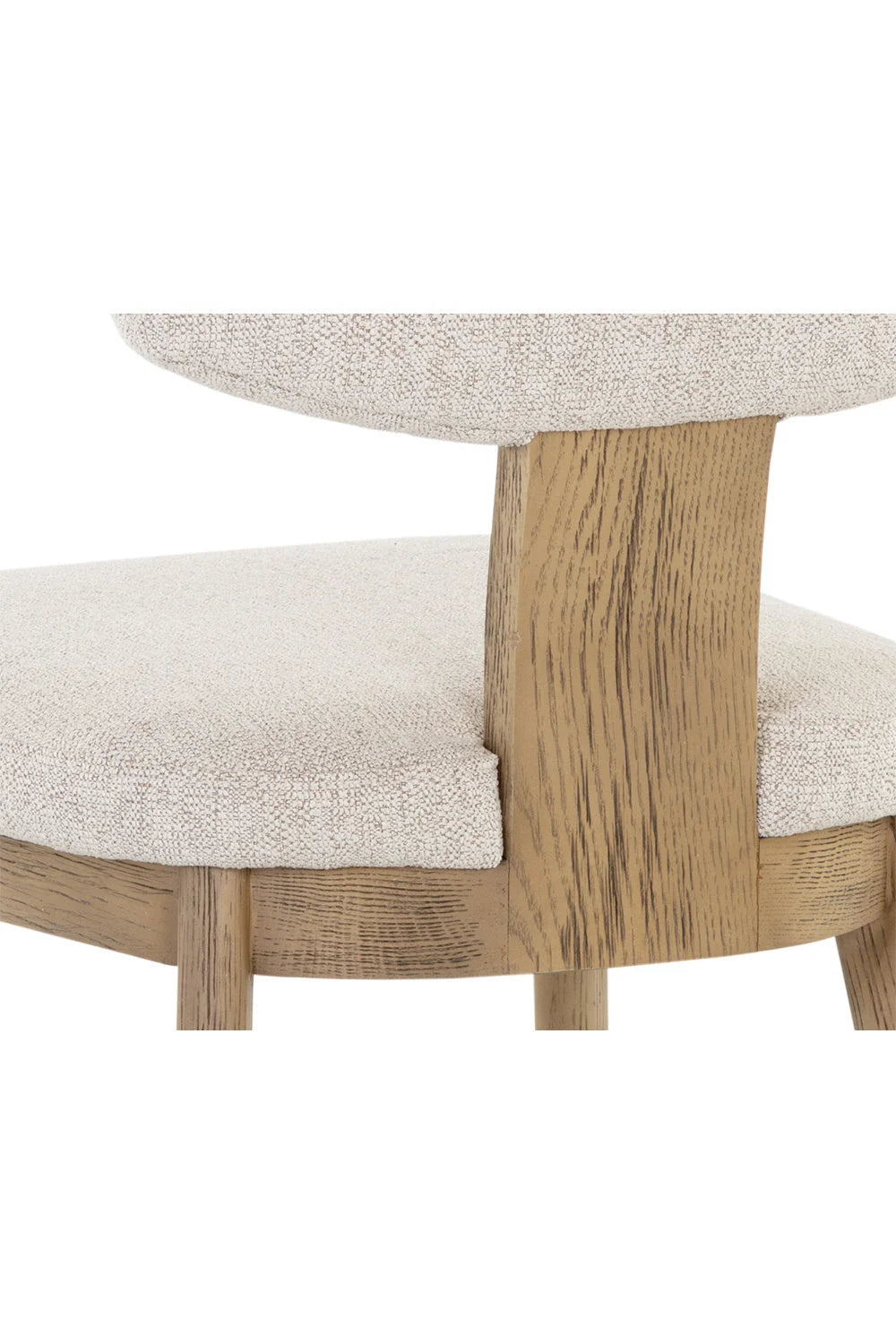 Luxury Fabric Upholstered Oak Dining Chairs European Style for Villa