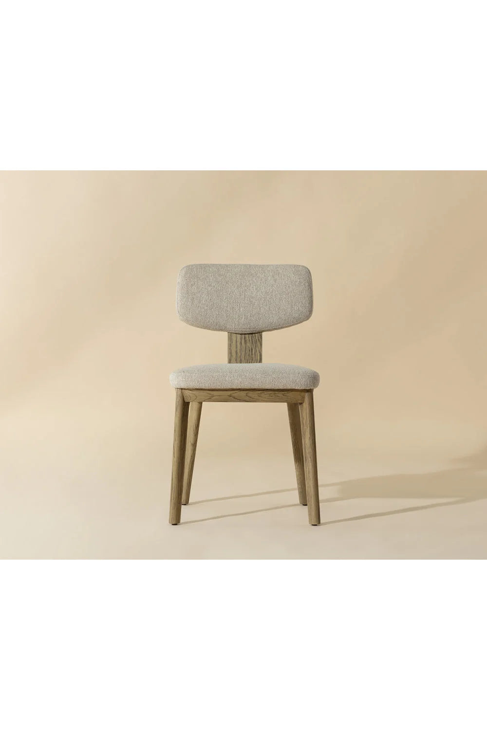 Luxury Fabric Upholstered Oak Dining Chairs European Style for Villa