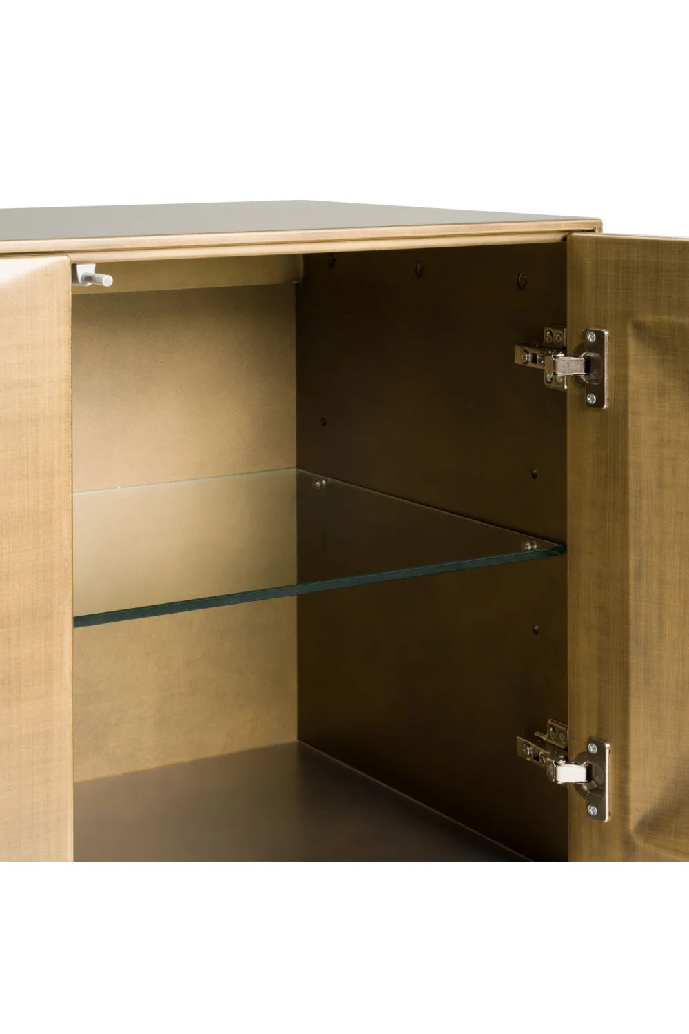 Luxury Faceted Antique Brass Sideboard European Style for Villa