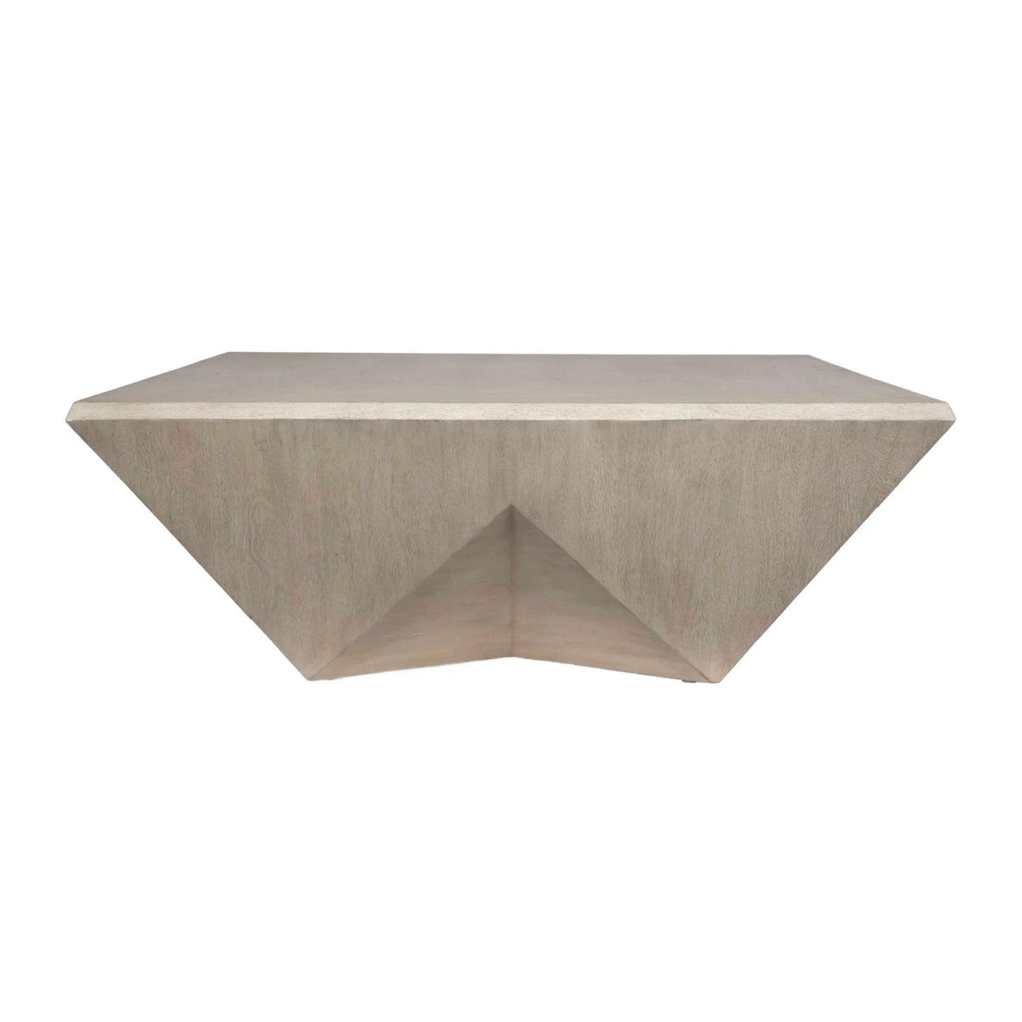 Luxury Faceted Mango Wood Coffee Table Modern Italian Style for Villa