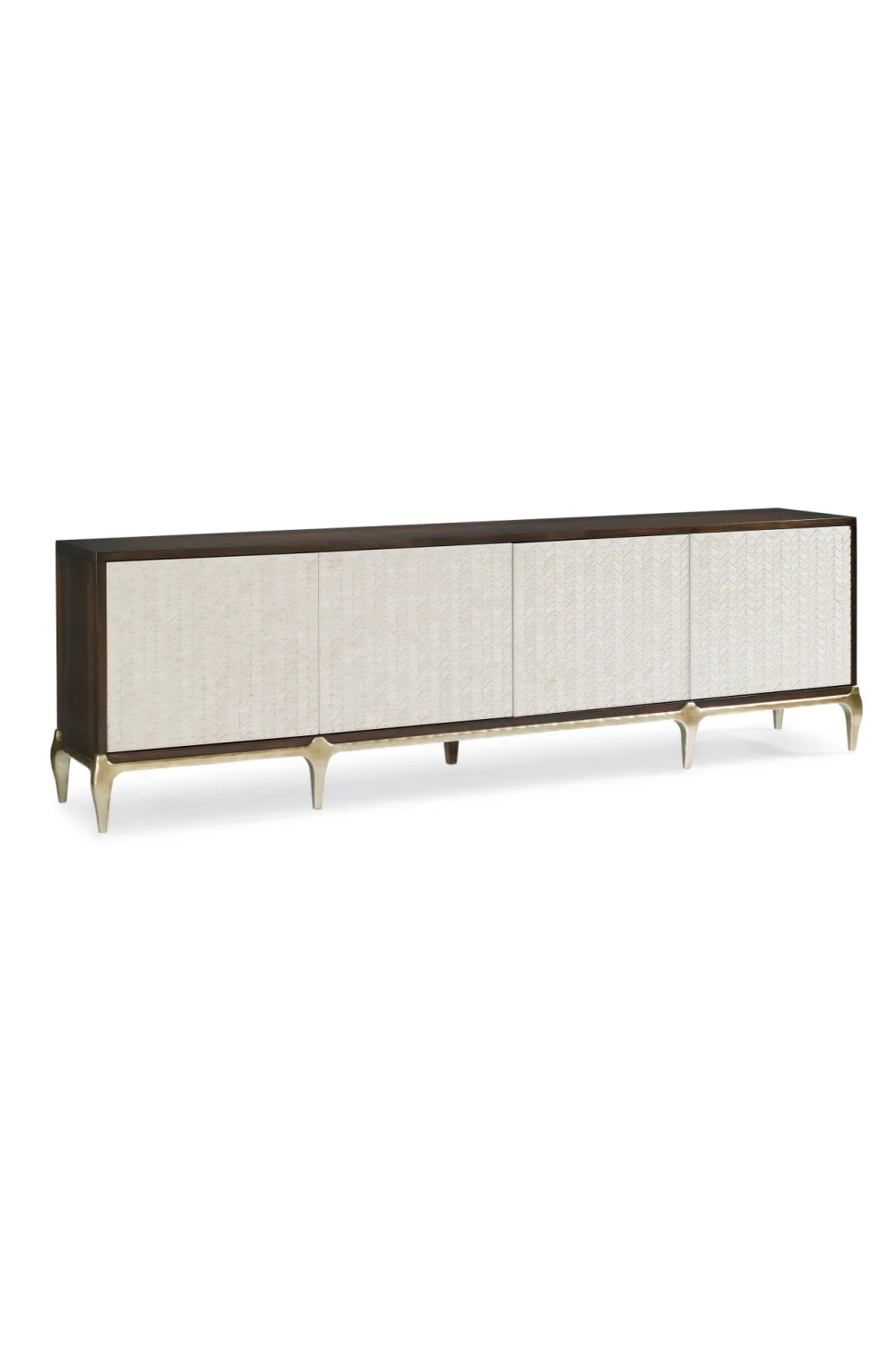 Luxury Faux Bone Media Cabinet Modern Italian Style for Villa