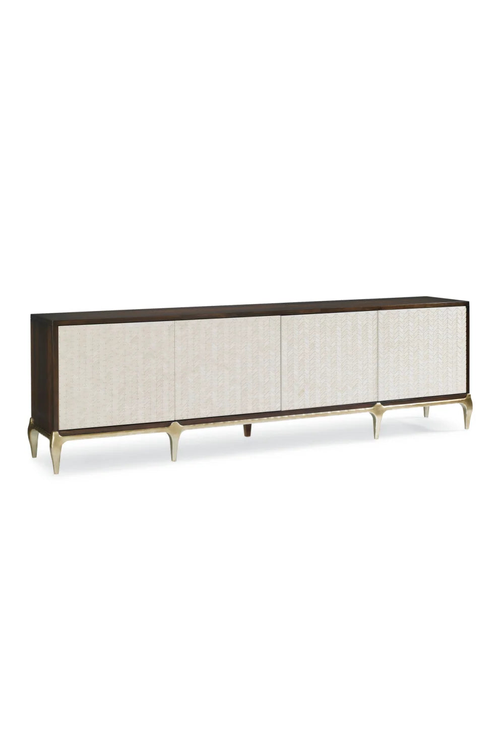 Luxury Faux Bone Media Cabinet Modern Italian Style for Villa