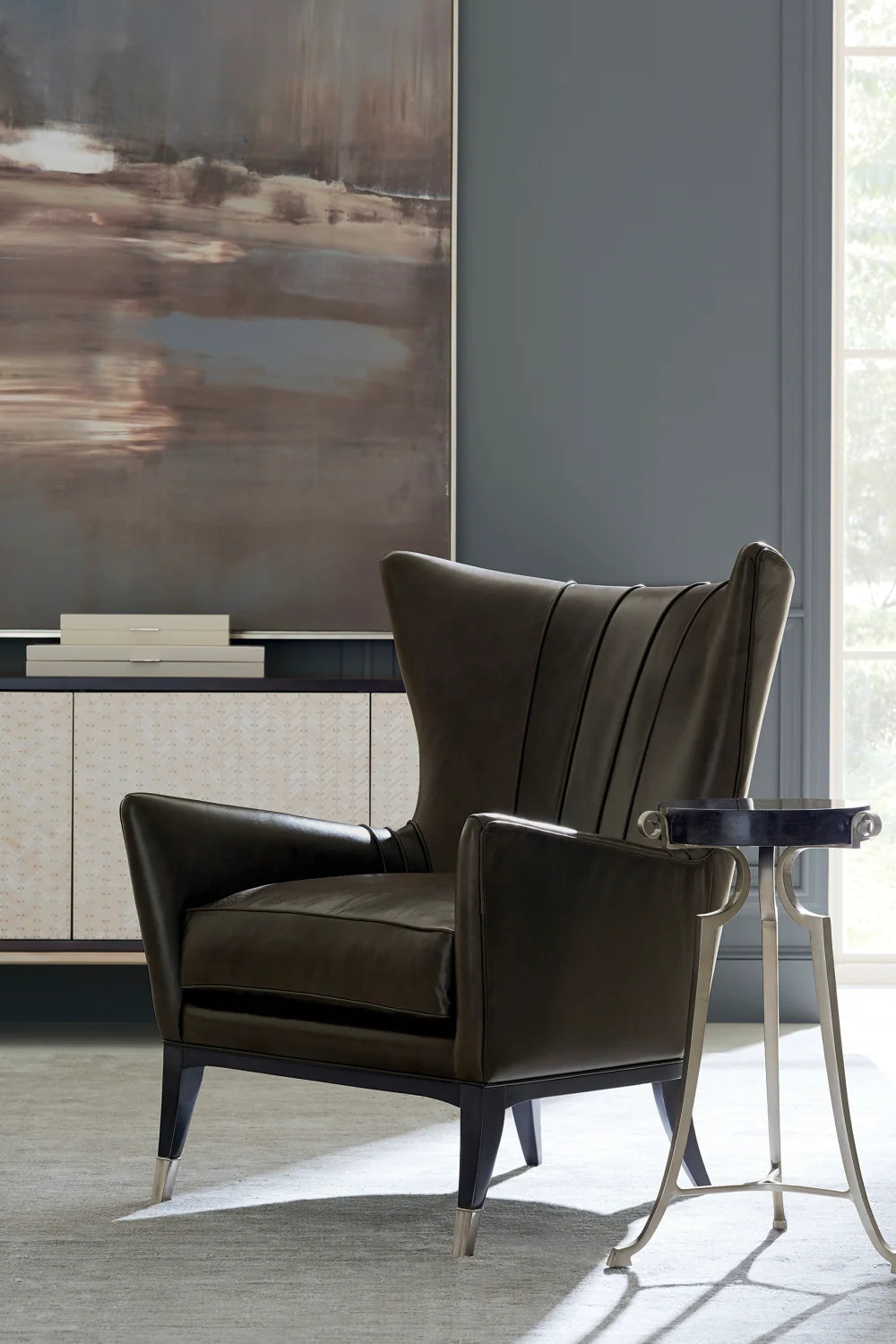 Luxury Faux Bone Media Cabinet Modern Italian Style for Villa