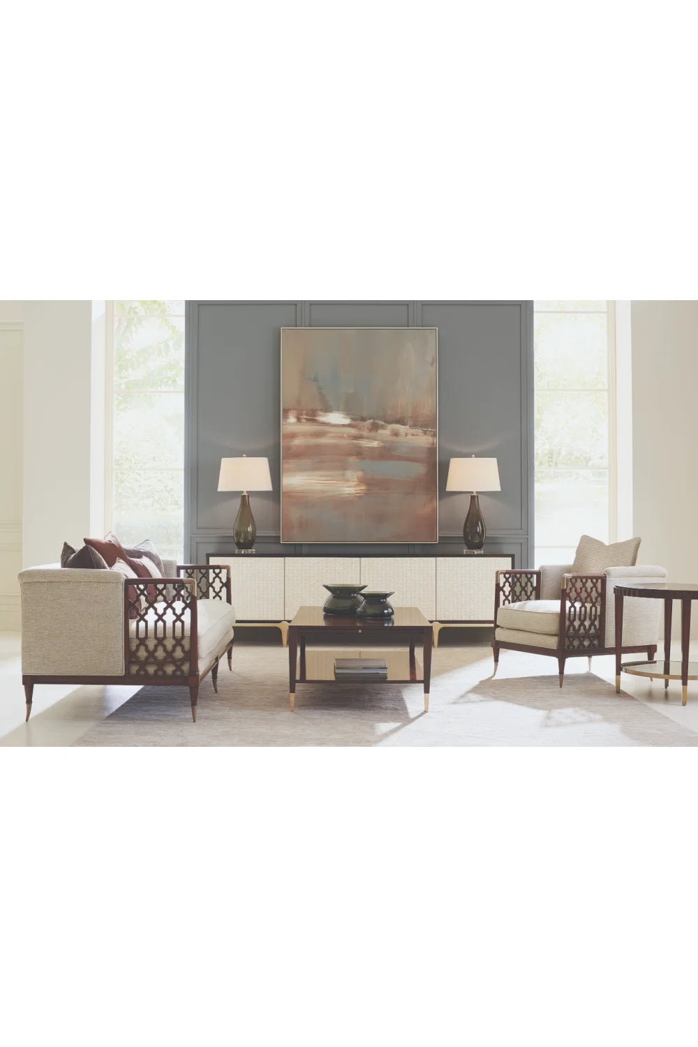 Luxury Faux Bone Media Cabinet Modern Italian Style for Villa