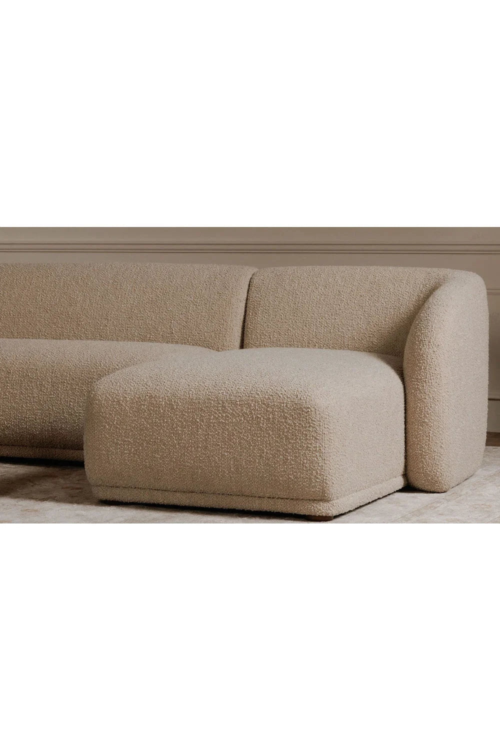 Luxury Faye Fabric Curved Sectional Sofa Modern Italian Style for Villa