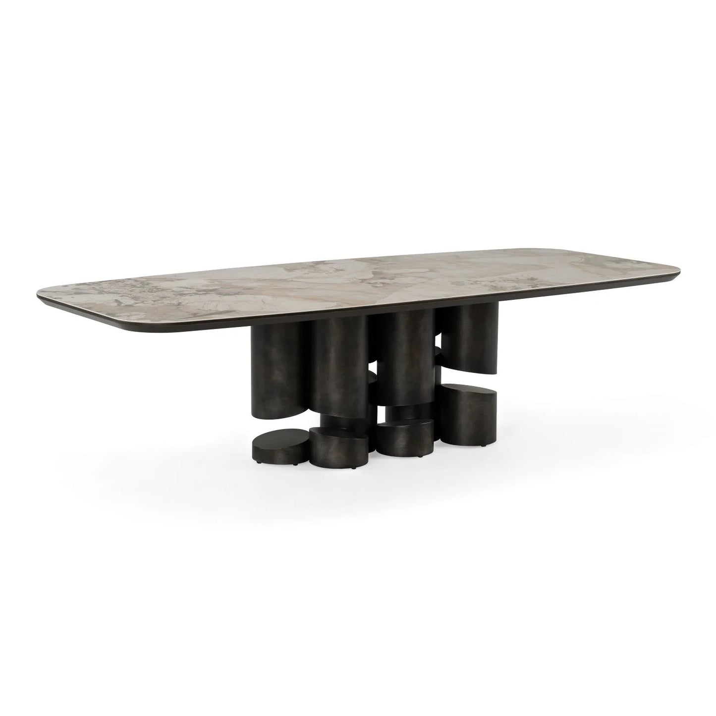 Luxury Finsbury Ceramic Oval Dining Table Modern Italian Style for Villa