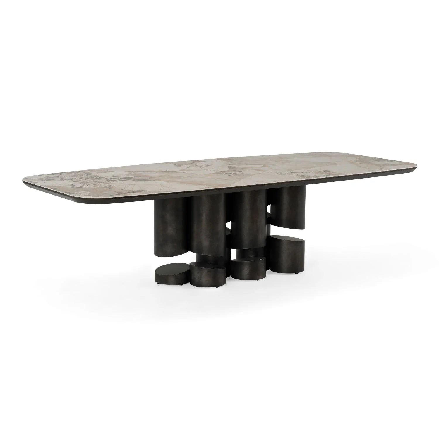 Luxury Finsbury Ceramic Oval Dining Table Modern Italian Style for Villa