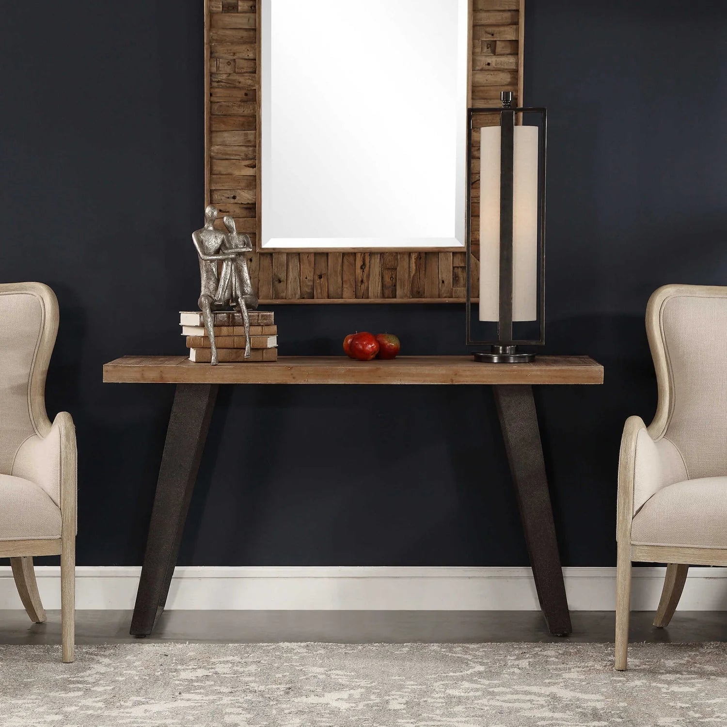 Luxury Fir Wood Console Table Modern Italian Style for Villa