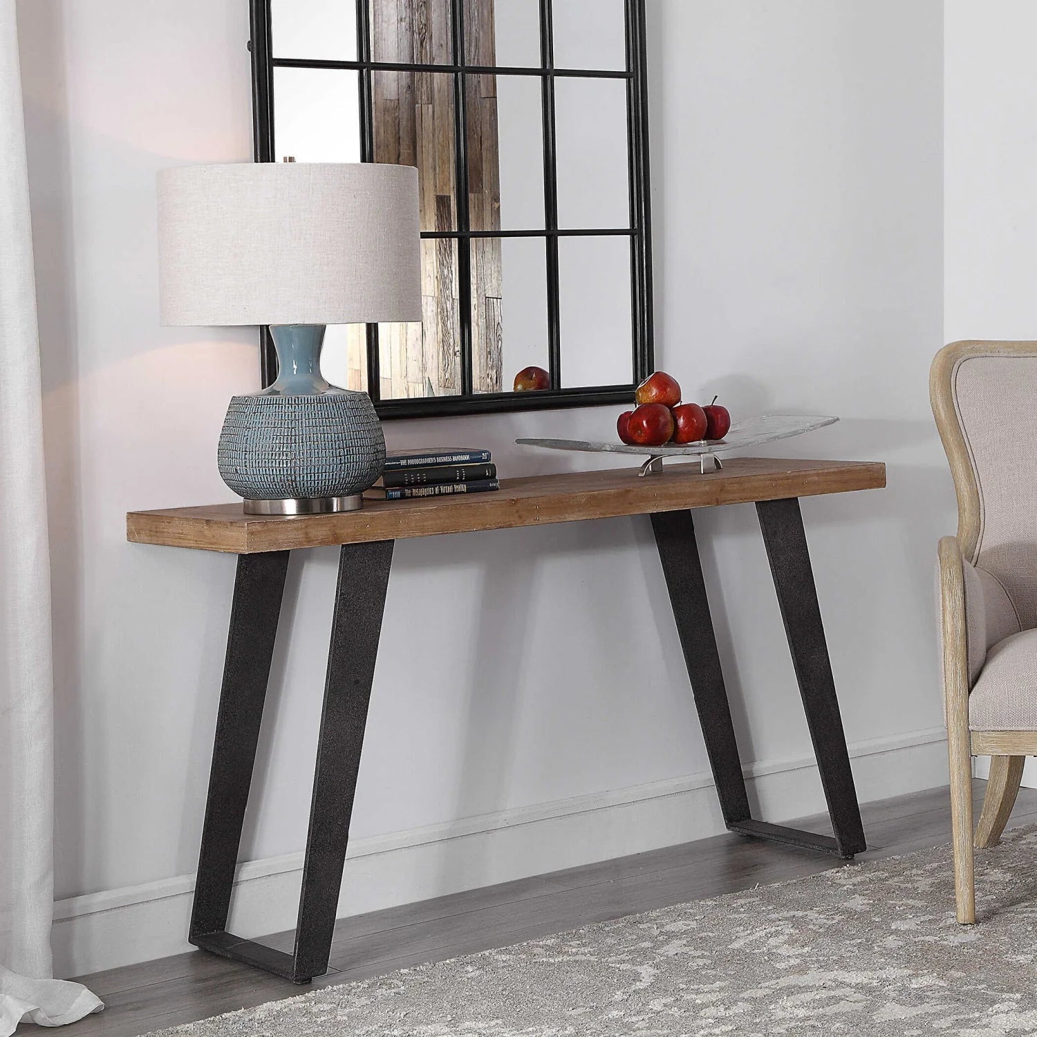 Luxury Fir Wood Console Table Modern Italian Style for Villa