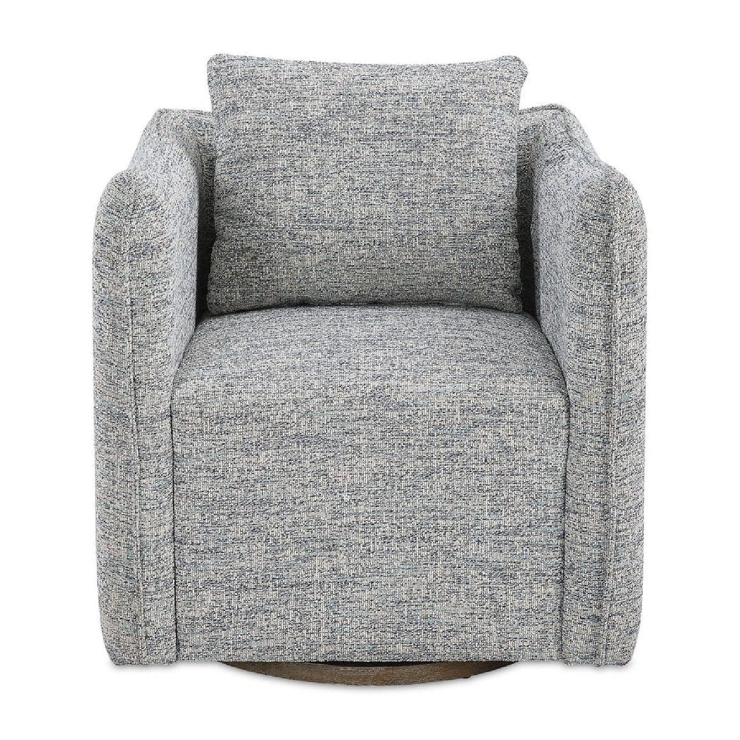 Luxury Flanged Fabric Swivel Accent Chair Modern Italian Style for Villa
