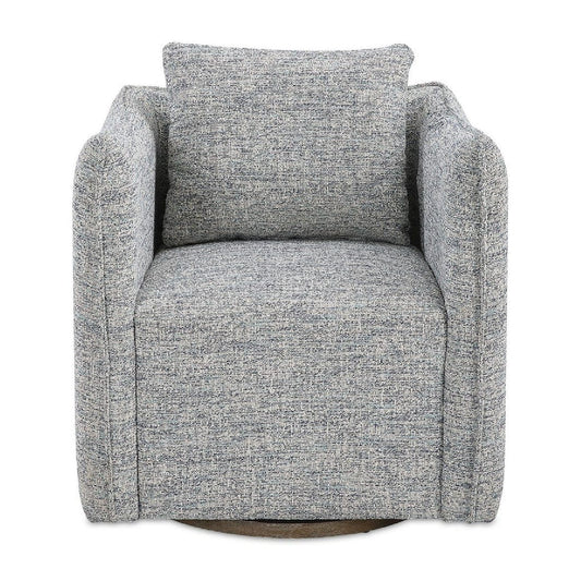 Luxury Flanged Fabric Swivel Accent Chair Modern Italian Style for Villa