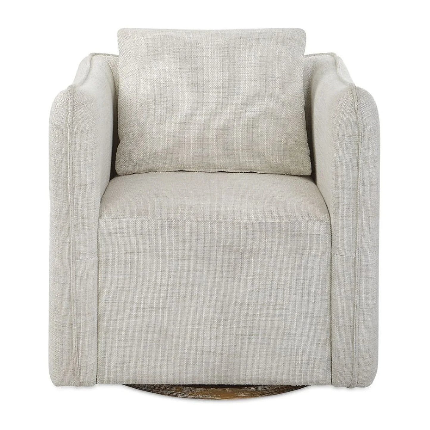 Luxury Flanged Fabric Swivel Accent Chair Modern Italian Style for Villa