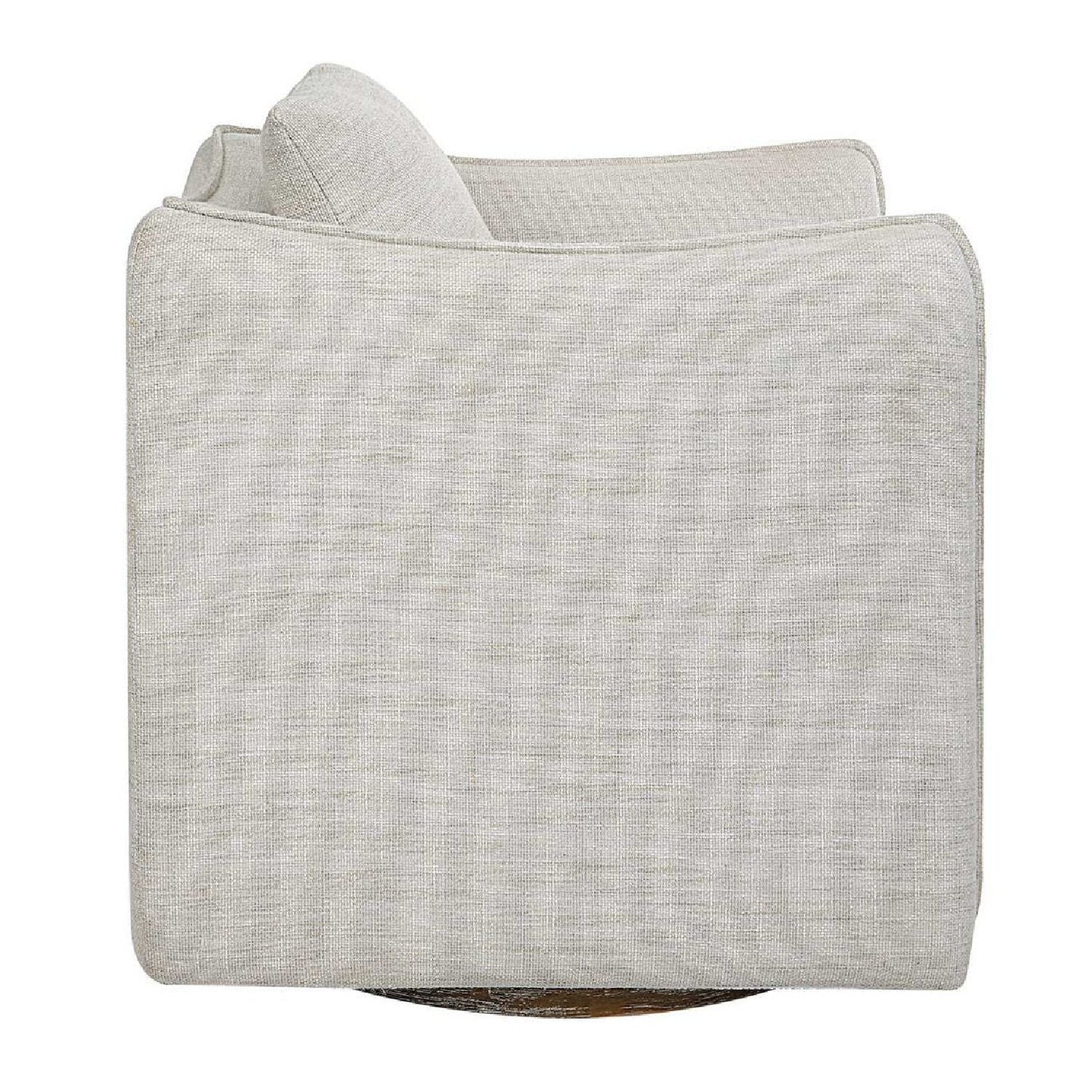 Luxury Flanged Fabric Swivel Accent Chair Modern Italian Style for Villa