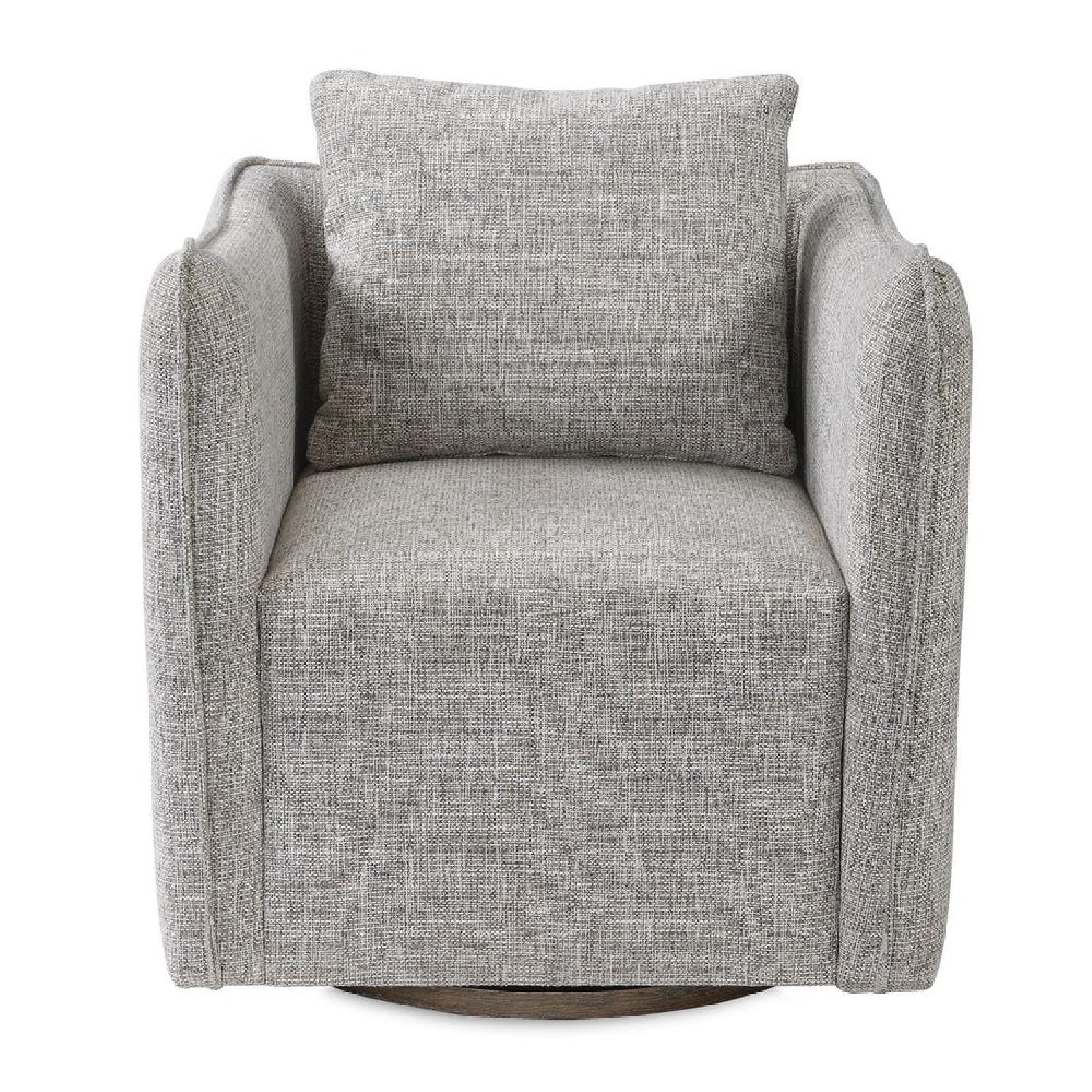 Luxury Flanged Fabric Swivel Accent Chair Modern Italian Style for Villa