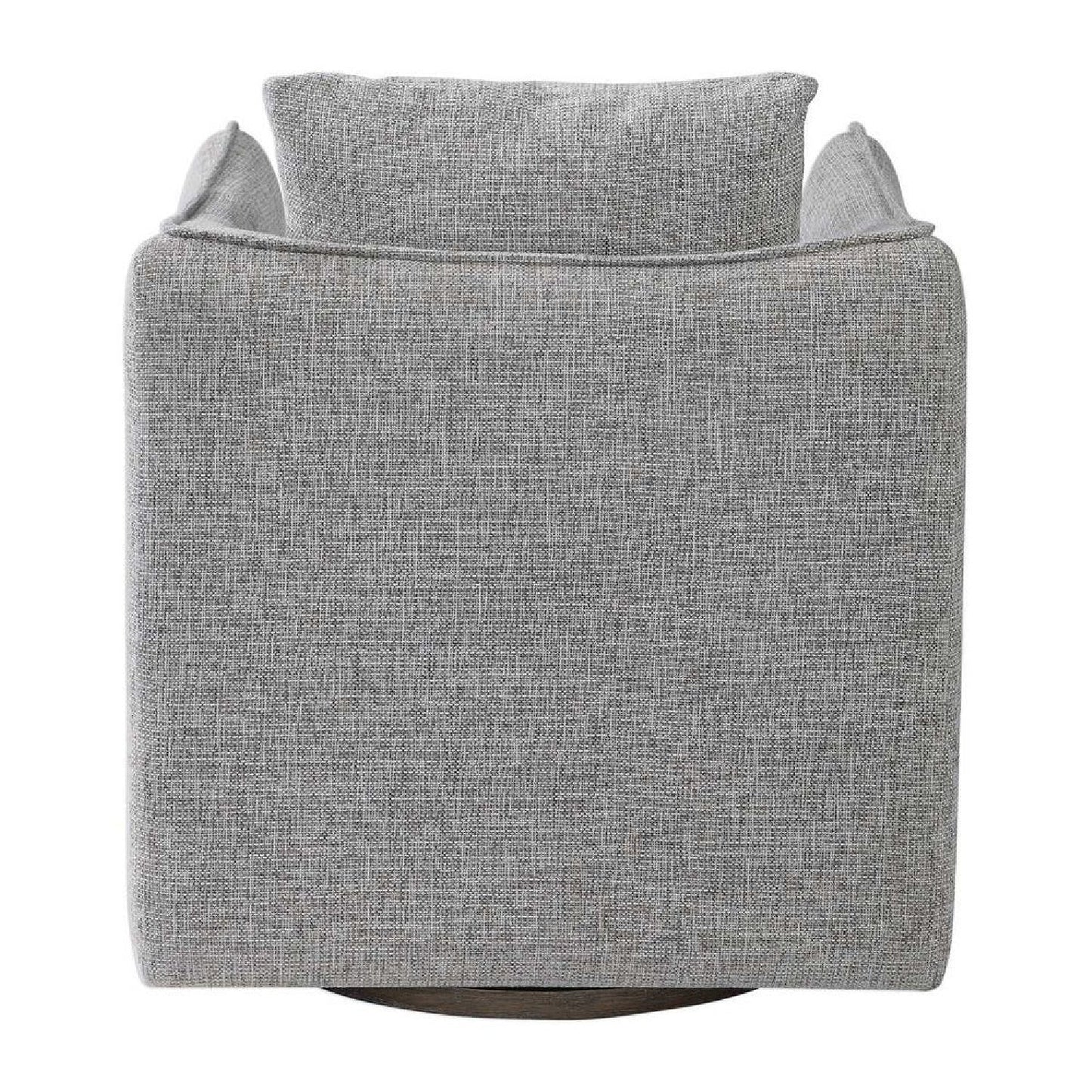 Luxury Flanged Fabric Swivel Accent Chair Modern Italian Style for Villa