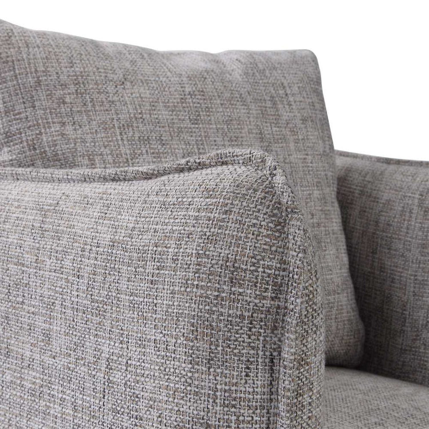 Luxury Flanged Fabric Swivel Accent Chair Modern Italian Style for Villa