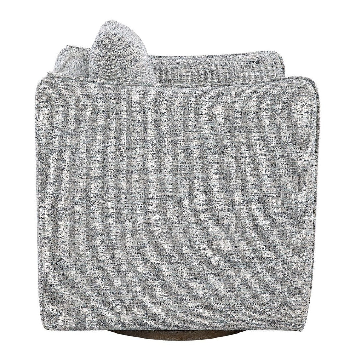 Luxury Flanged Fabric Swivel Accent Chair Modern Italian Style for Villa
