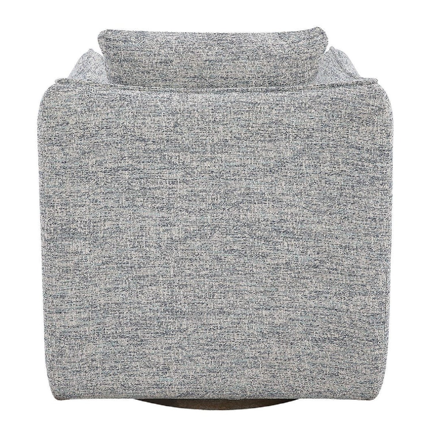 Luxury Flanged Fabric Swivel Accent Chair Modern Italian Style for Villa