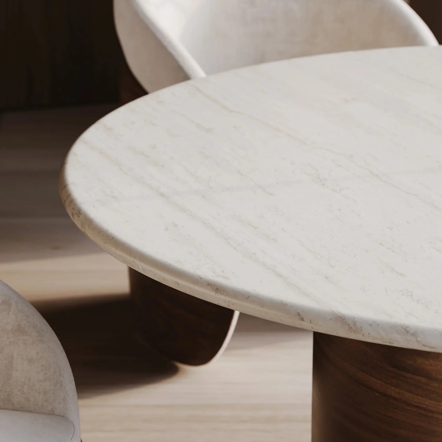 Luxury Fleur Stone Dining Table Modern Italian Style for Villa