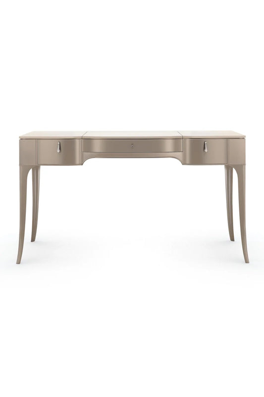Luxury Flip-Top Mirror Modern Vanity Desk European Style for Villa