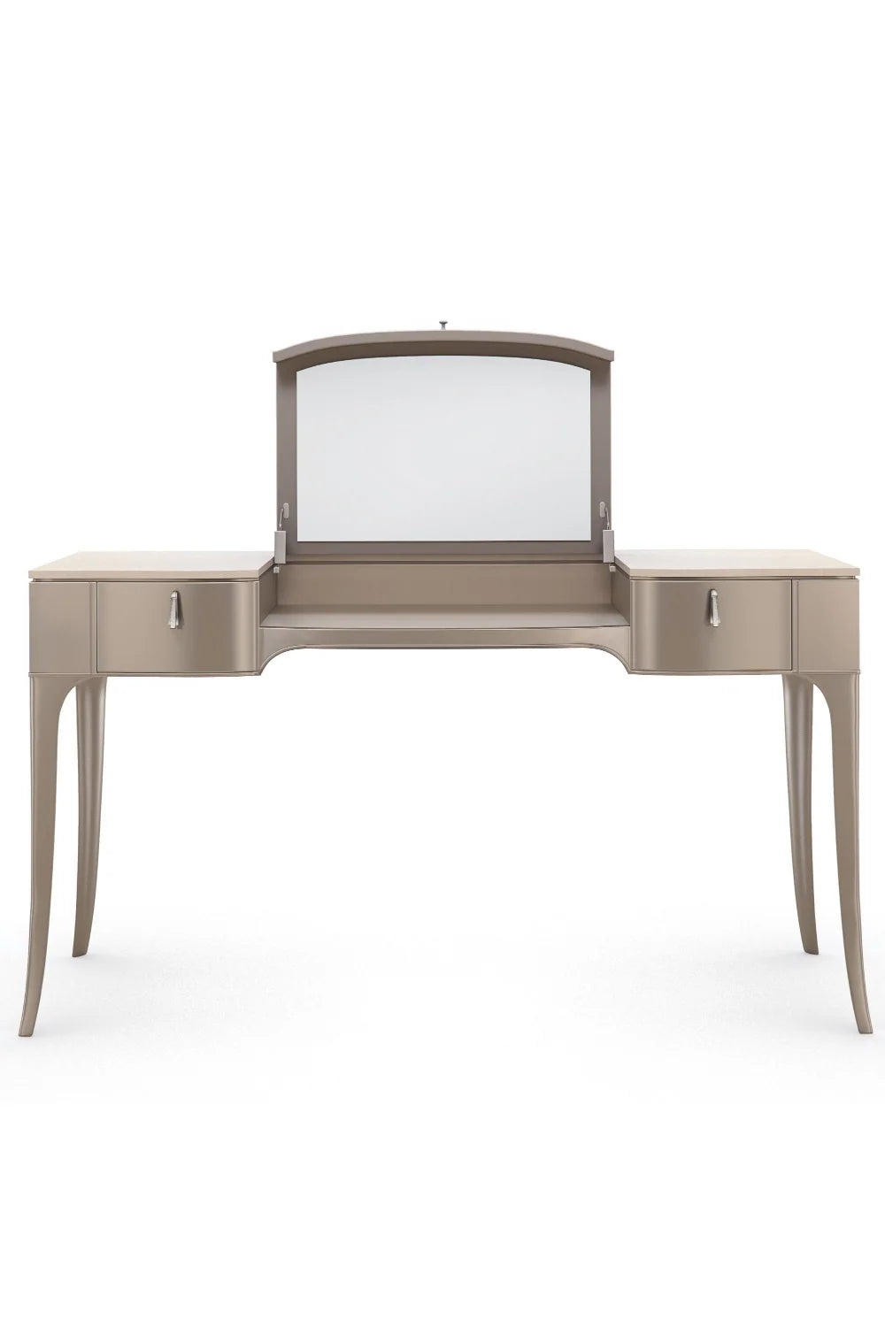 Luxury Flip-Top Mirror Modern Vanity Desk European Style for Villa