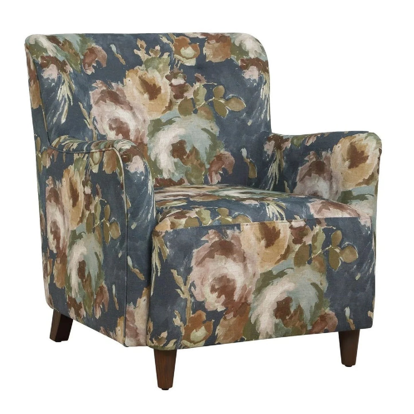 Luxury Floral Fabric Accent Armchair Modern Italian Style for Villa