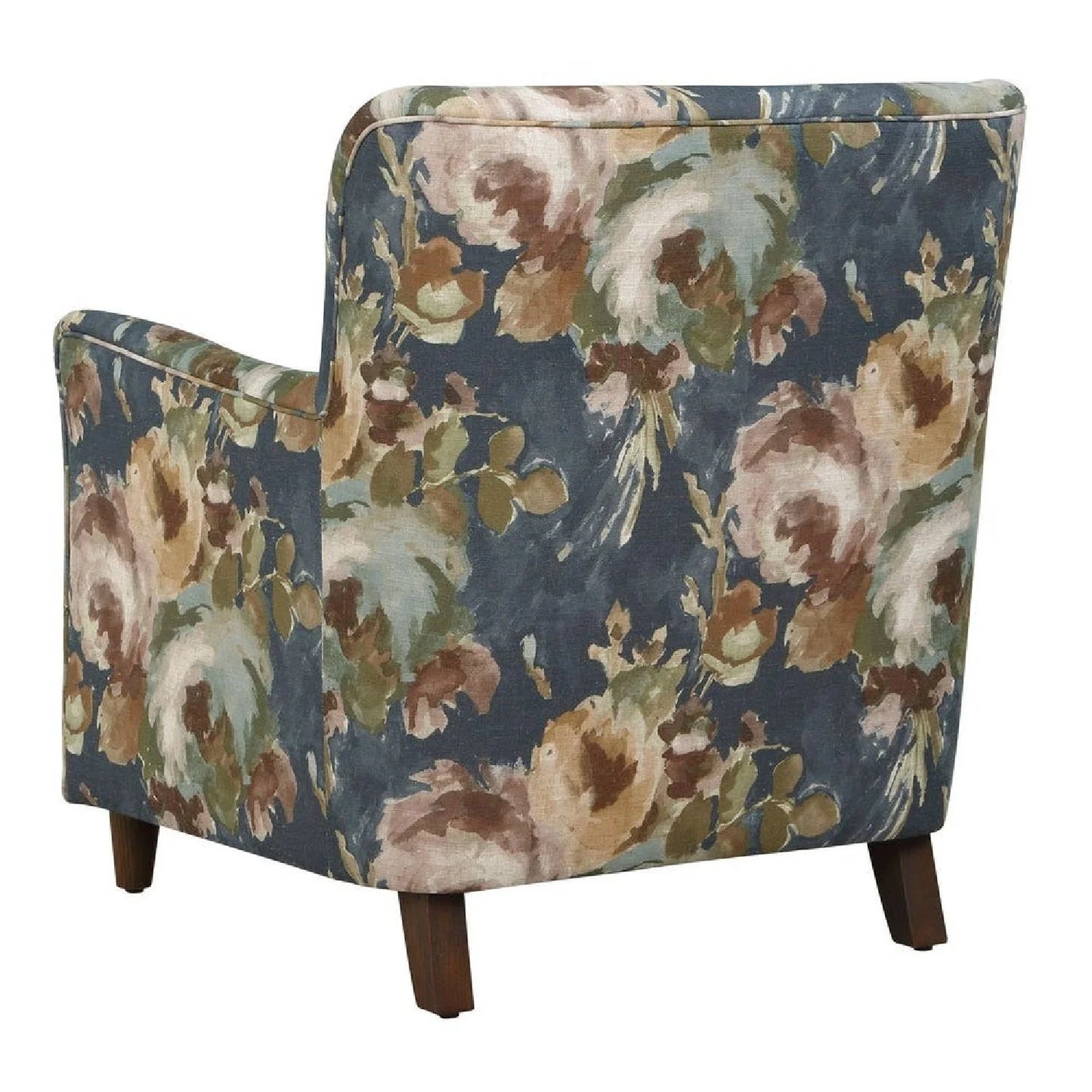 Luxury Floral Fabric Accent Armchair Modern Italian Style for Villa