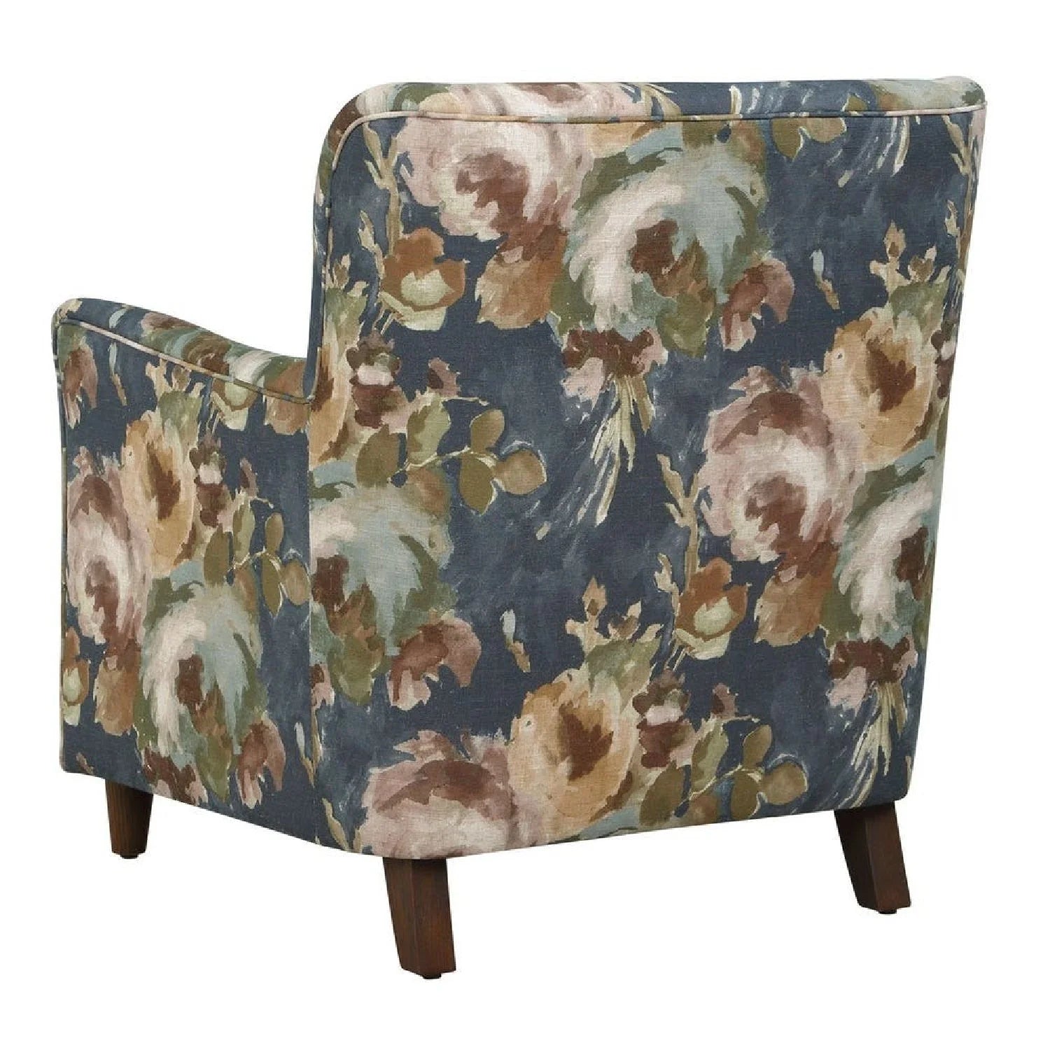 Luxury Floral Fabric Accent Armchair Modern Italian Style for Villa