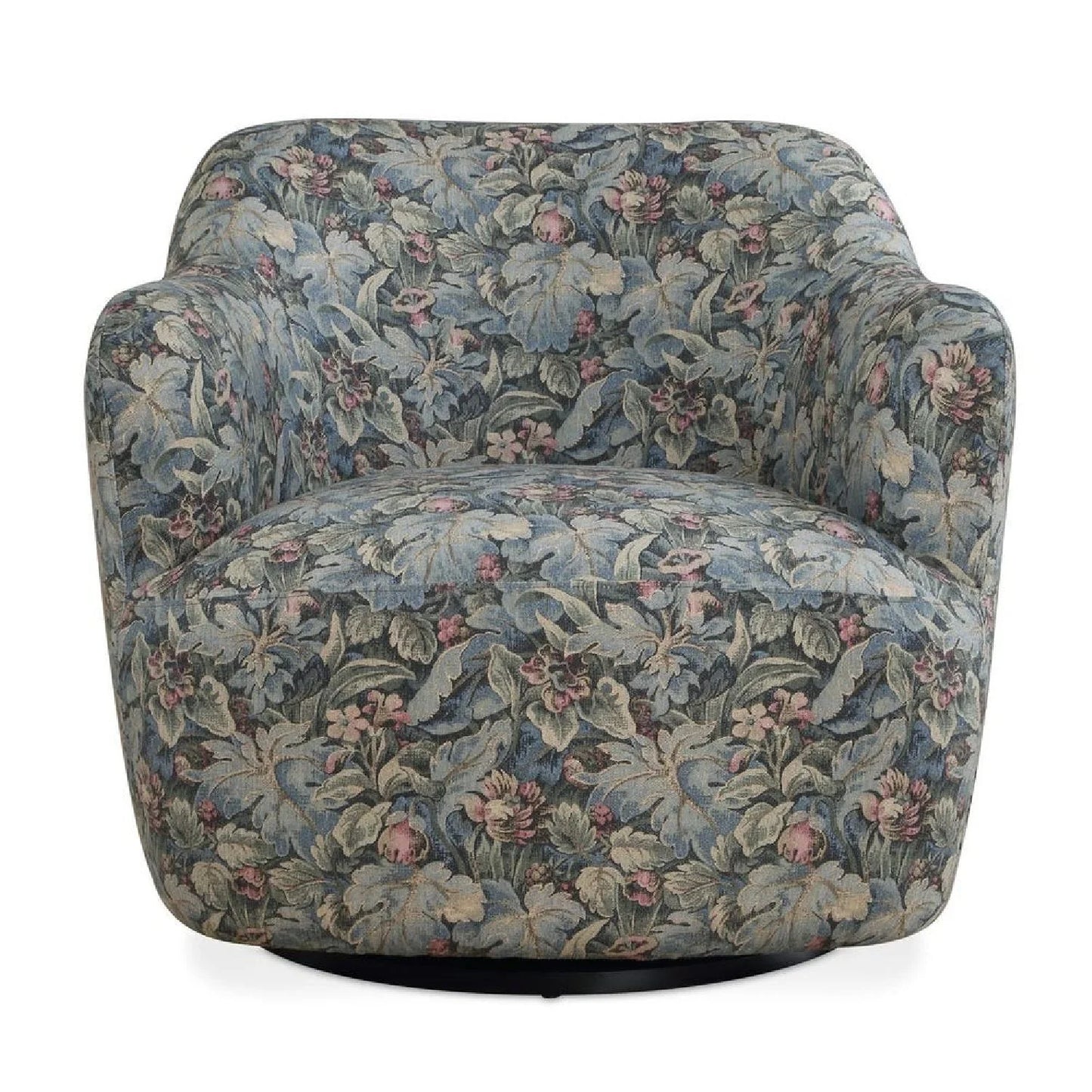 Luxury Floral Tapestry Swivel Lounge Chair European Style for Villa