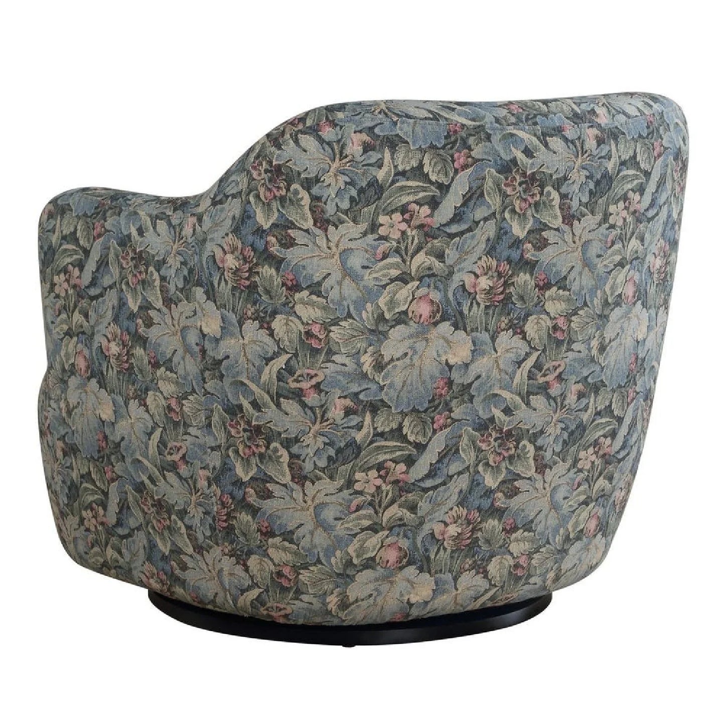 Luxury Floral Tapestry Swivel Lounge Chair European Style for Villa